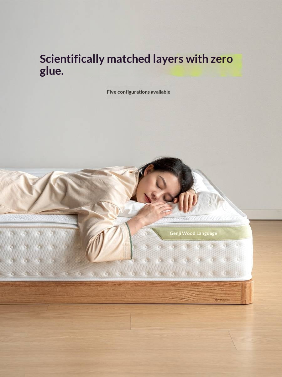 Zero-Glue Mattress: Customizable Home Mattress With Natural Coconut Fiber, Orthopedic Support, Firm Spring Base, And Latex Soft Layer, Dimensions: 22 cm, 23 cm 24 cm