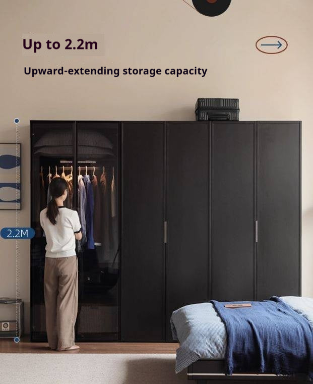 Pine Solid Wood Wardrobe Modern Simple