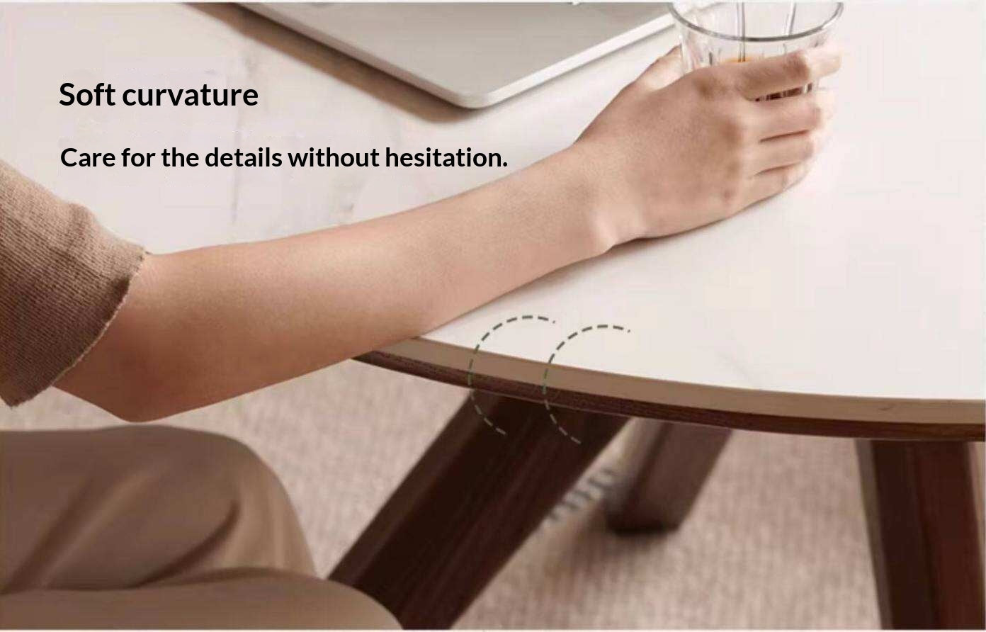 Oak Solid Wood Round Dining Table with Modern Minimalist Design