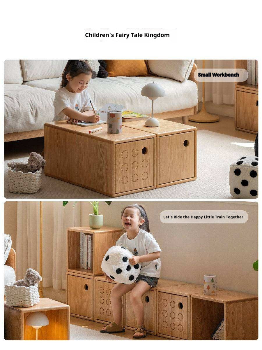 Oak, Cherry, Beech Solid Wood Free Combination Bookshelf