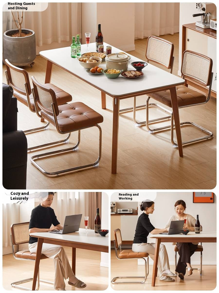 Tulipwood Solid Wood Rock Plate Dining Table