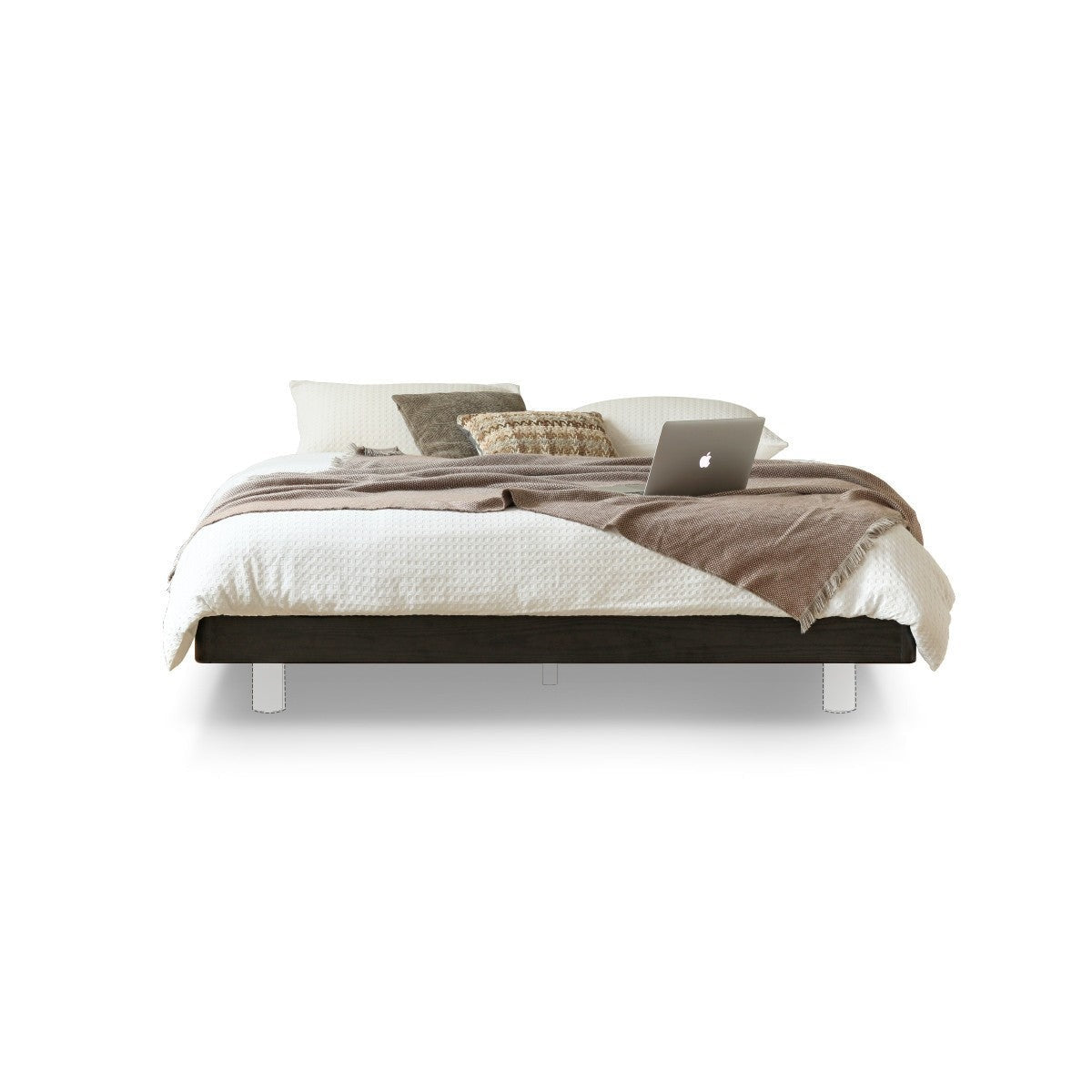 Black High-end Leather Suspension Bed