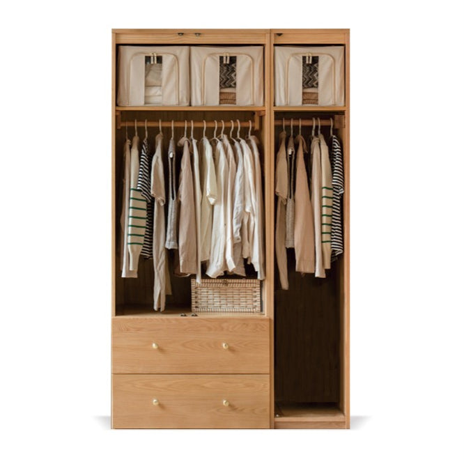 Oak Solid Wood Modern Wardrobe Free Combination.