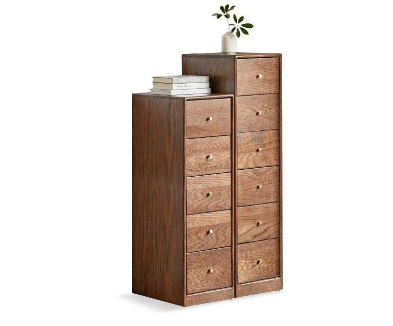 Oak, Beech solid wood side cabinet, multi-functional storage+