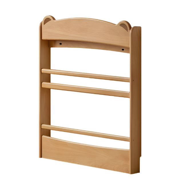 Beech Solid Wood Children's Multi-Layer Narrow Bookshelf.