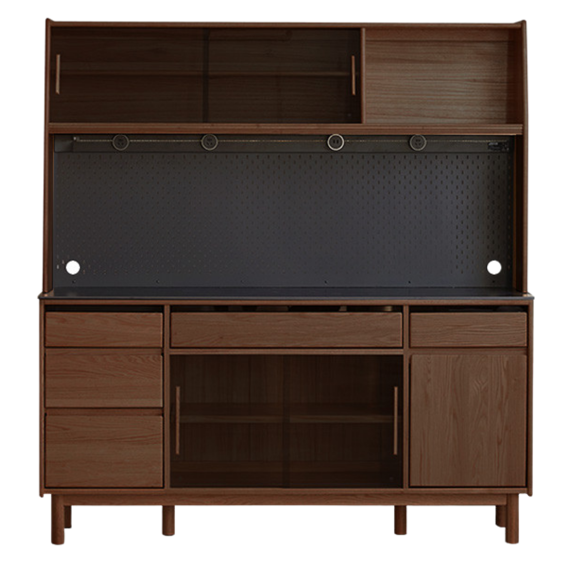 Oak, Ash Solid Wood Modern Rock Board Sideboard