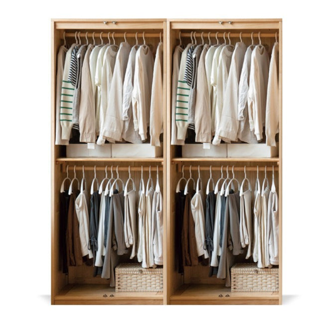 Oak Solid Wood Modern Wardrobe Free Combination.