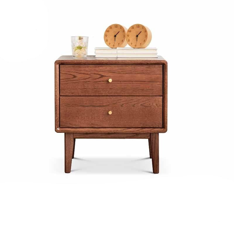 Oak Solid Wood Nordic Nightstand.