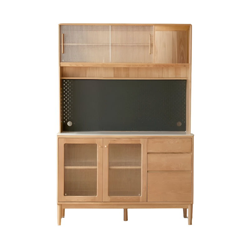 Ash Solid Wood Rock Board Dining Sideboard