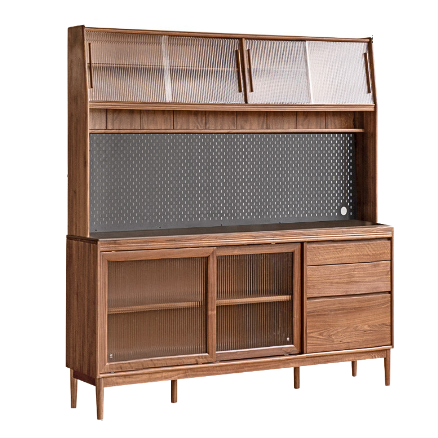Black Walnut, Oak Solid Wood Rock Board Sideboard