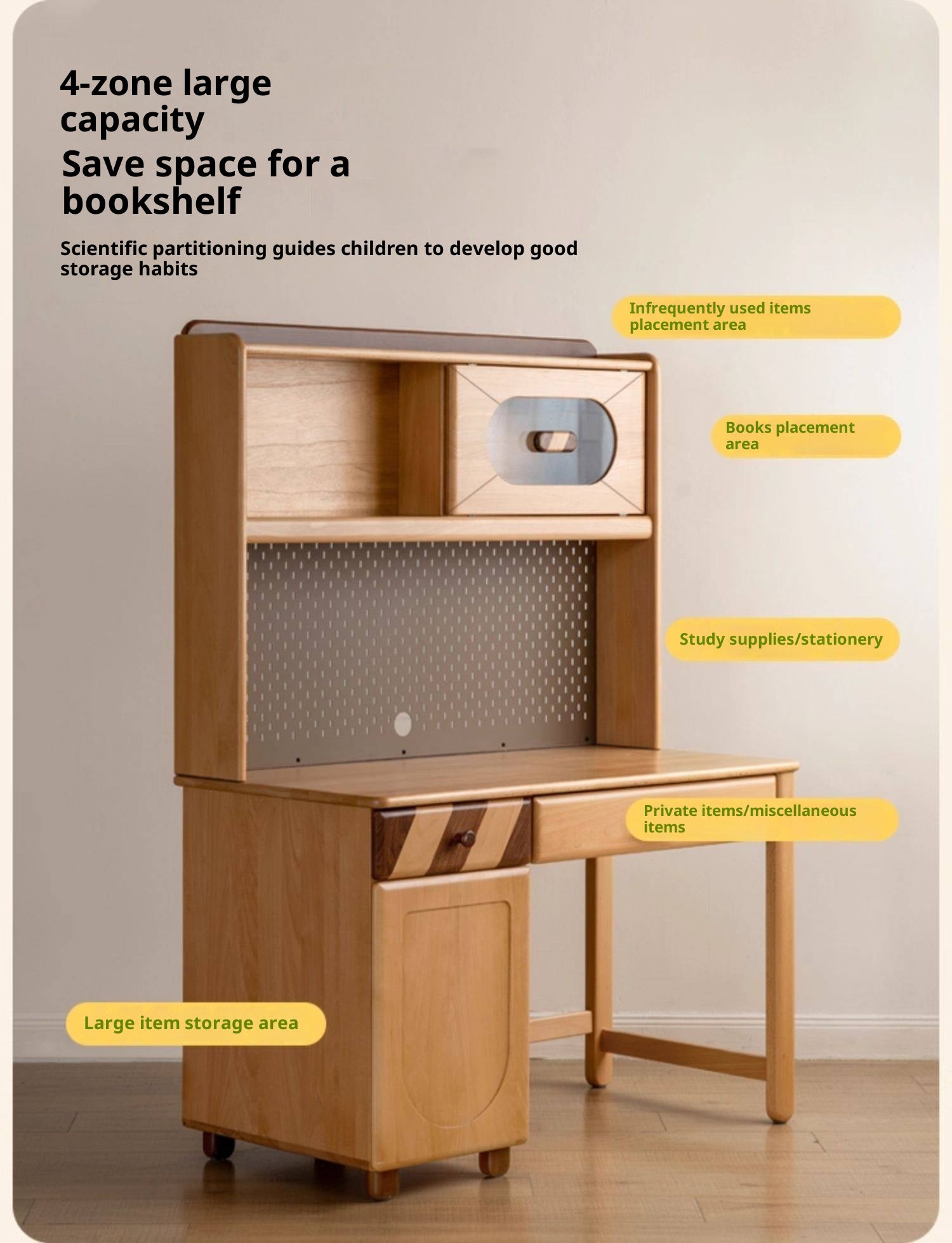 Beech Solid Wood Children s Learning Desk