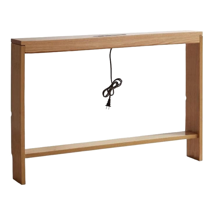 Oak Solid Wood Sofa Rear Storage Modern Wall Shelf