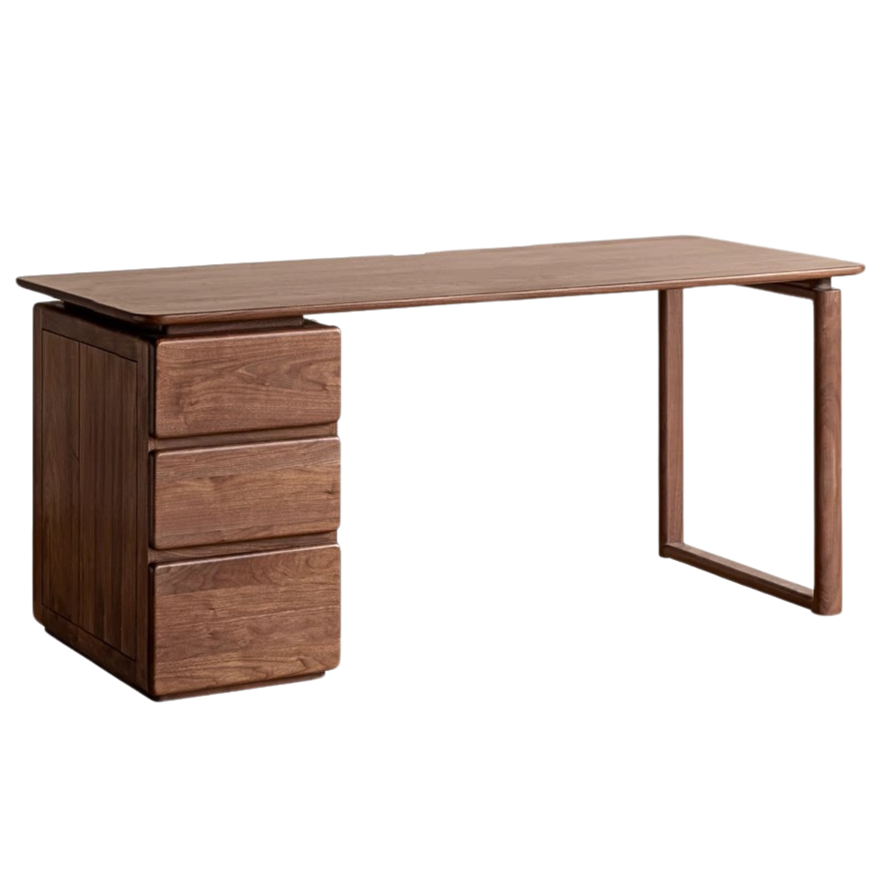 Black Walnut, Oak, Sandalwood, Ash Solid Wood Desk with Drawers