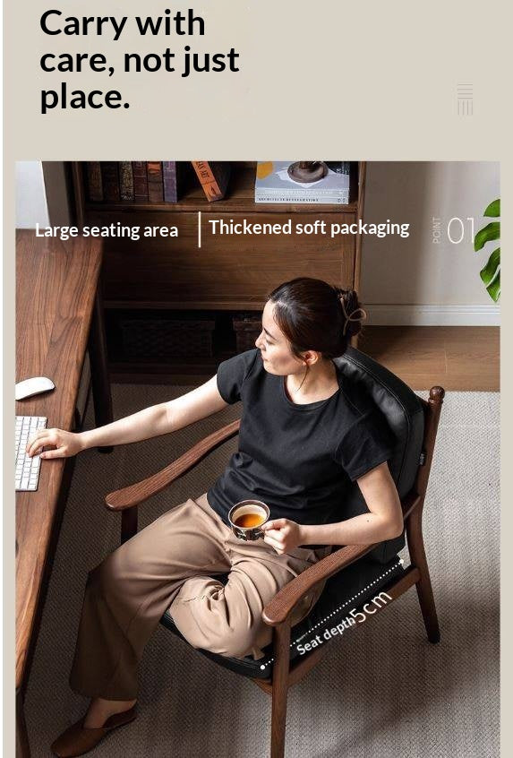 Black Walnut Solid Wood Light Luxury Style Soft Armchair