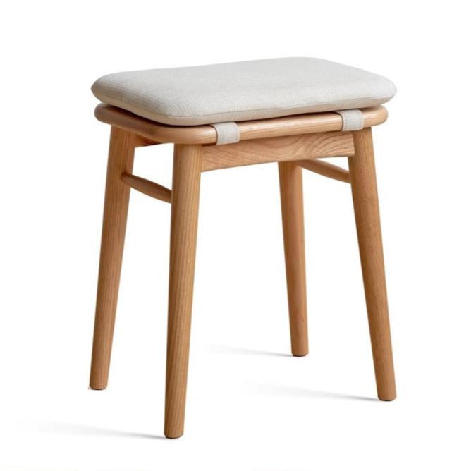 Black Walnut, Cherry, Oak, Sandalwood, Solid RubberWood Modern Light Luxury Makeup Stool
