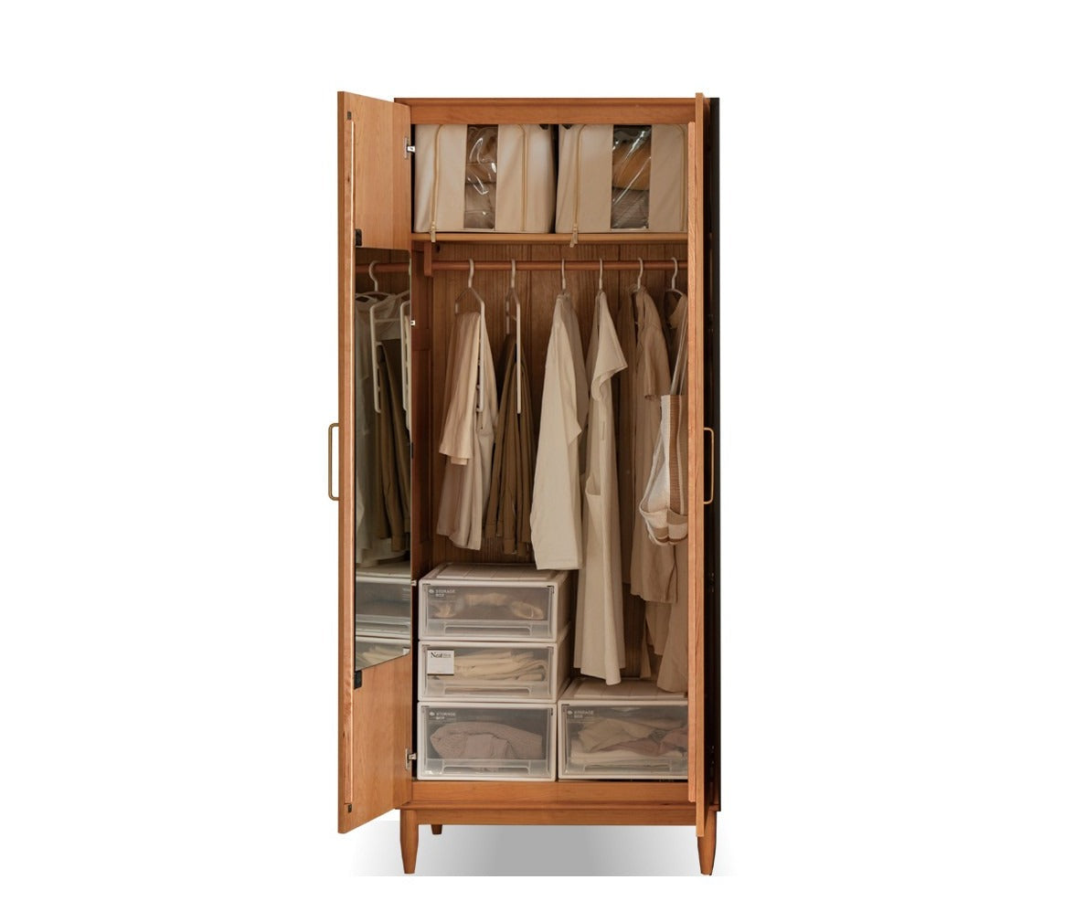 Cherry, Oak Solid Wood Fascinating Wardrobe.