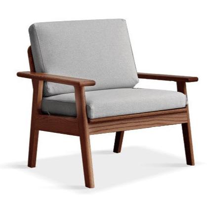 Oak Solid Wood Japanese-style Fabric Sofa