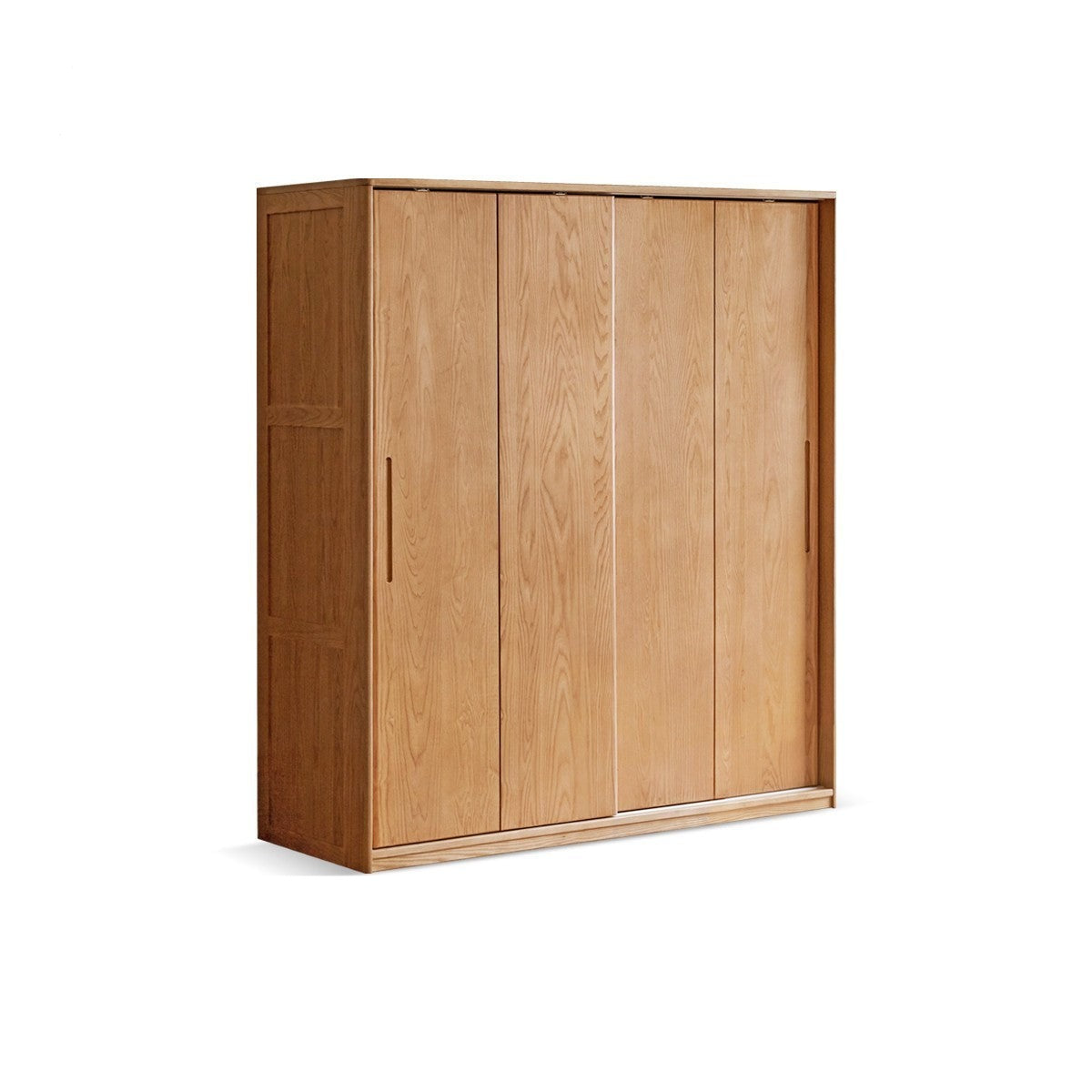 Oak, Ash Solid Wood Wardrobe Sliding Door.