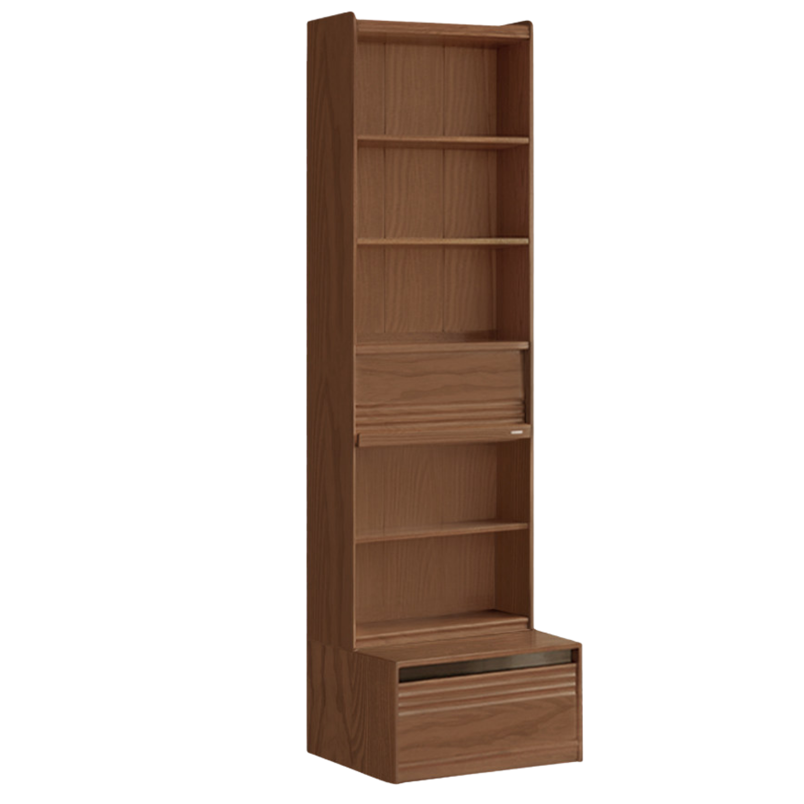 Black Walnut, Sandalwood, Oak, Ash Solid Wood Combination Bookcase with Floor Display and Luxury Storage