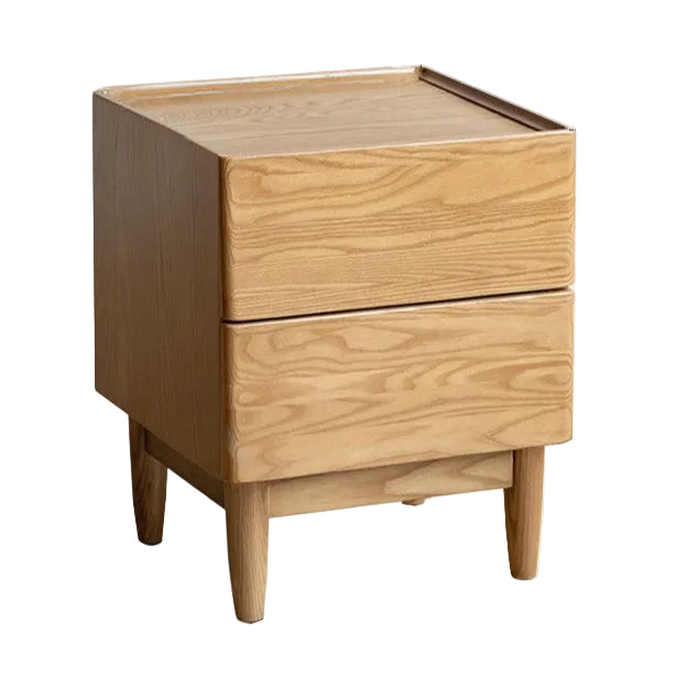 Oak Solid Wood White Wax Small Nightstand