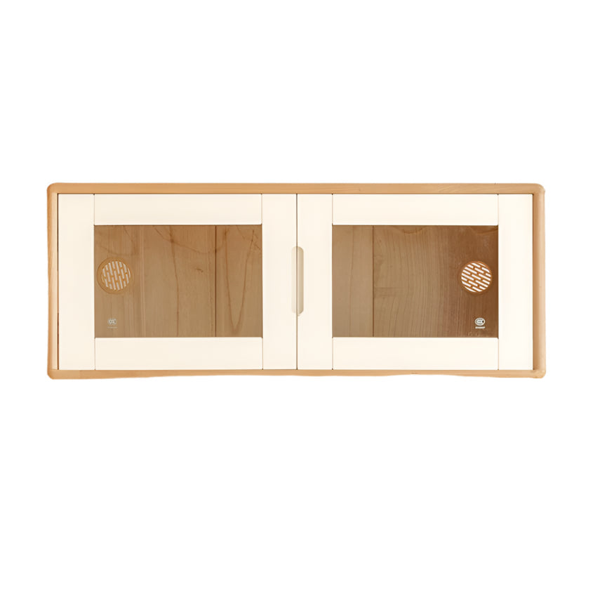 Oak Solid Wood Bookcase Storage Style Floor High