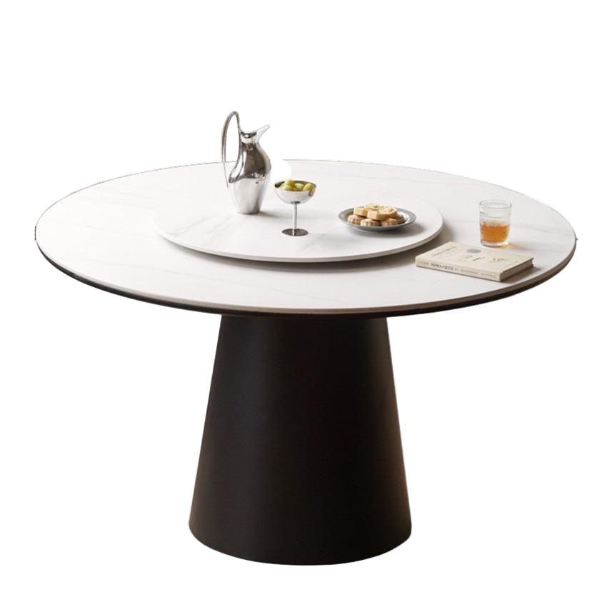 Oak Solid Wood Rock Plate Round Dining Table