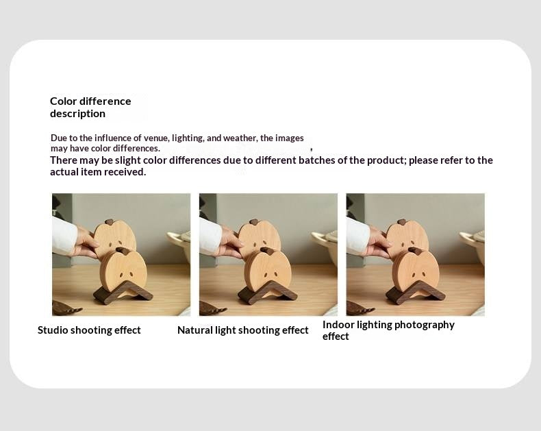 Black Walnut, Beech Solid Wood Creative Apple Shaped Coaster