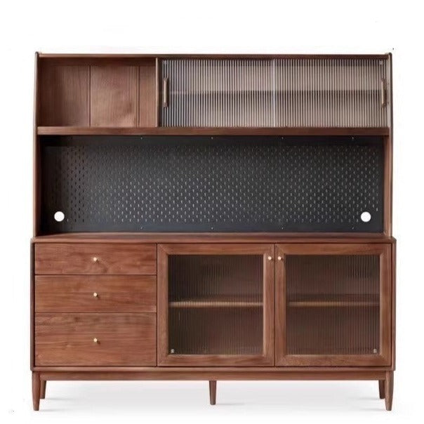 Black Walnut , South American Walnut Solid Wood Sideboard, Buffet Cabinet