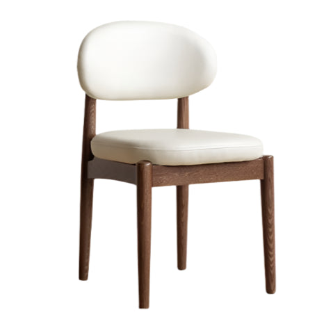 Black Walnut, Ash Solid Wood Modern White Soft Makeup Chair