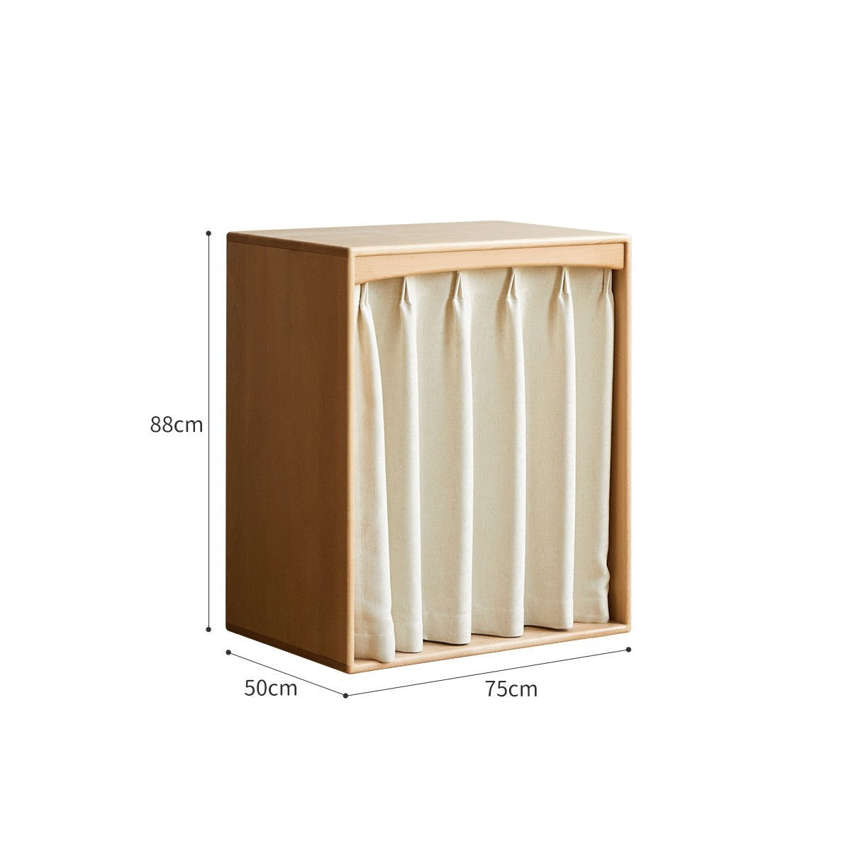 Beech, Rubber Solid Wood Children's Wardrobe,Combination Storage Cabinet