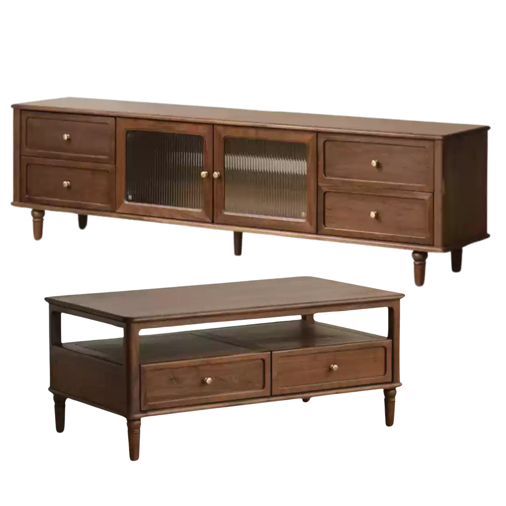 Black Walnut Solid Wood American Retro Coffee Table