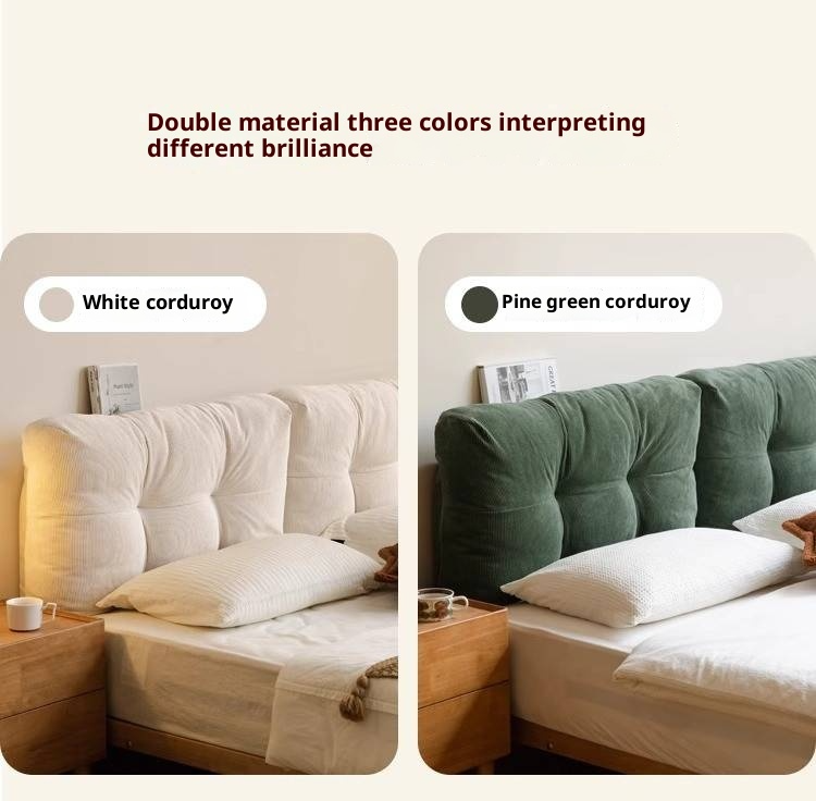 Rubberwood Solid Wood Floating Soft Upholstery Bed