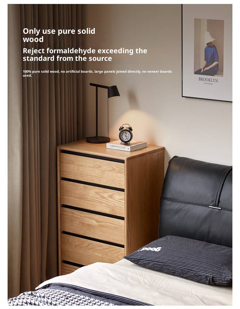 Oak Solid Wood Modern Minimalist Chest of Drawers
