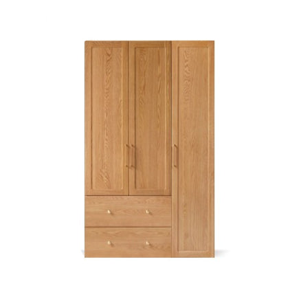 Oak Solid Wood Free Combination Wardrobe Rattan Door.