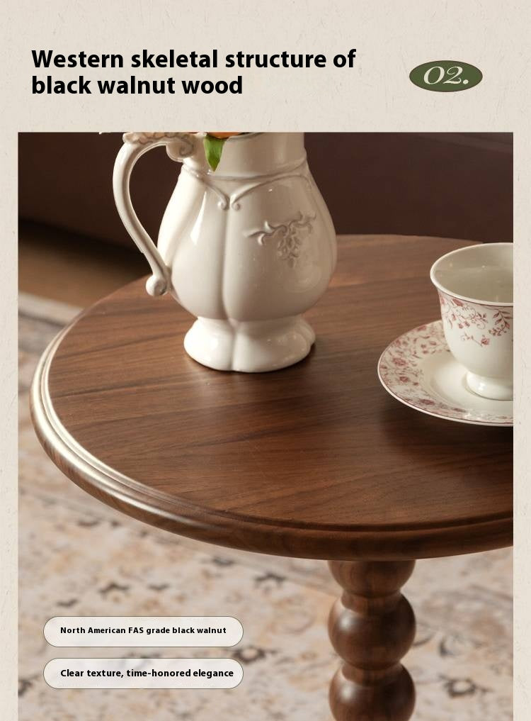 Black Walnut Solid Wood American Retro Style Side Table