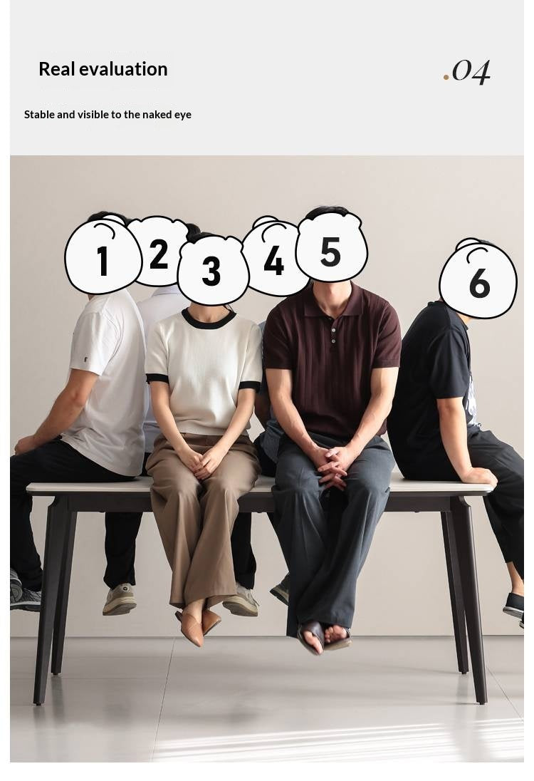 Solid Rubberwood Modern Minimalist Rock Board Dining Table