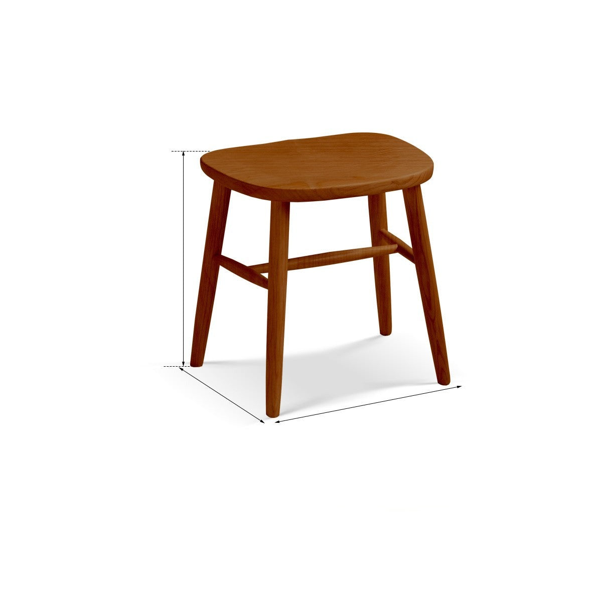 Ash, Oak, Cherry, Black Walnut, Beech Solid Wood Makeup Stool