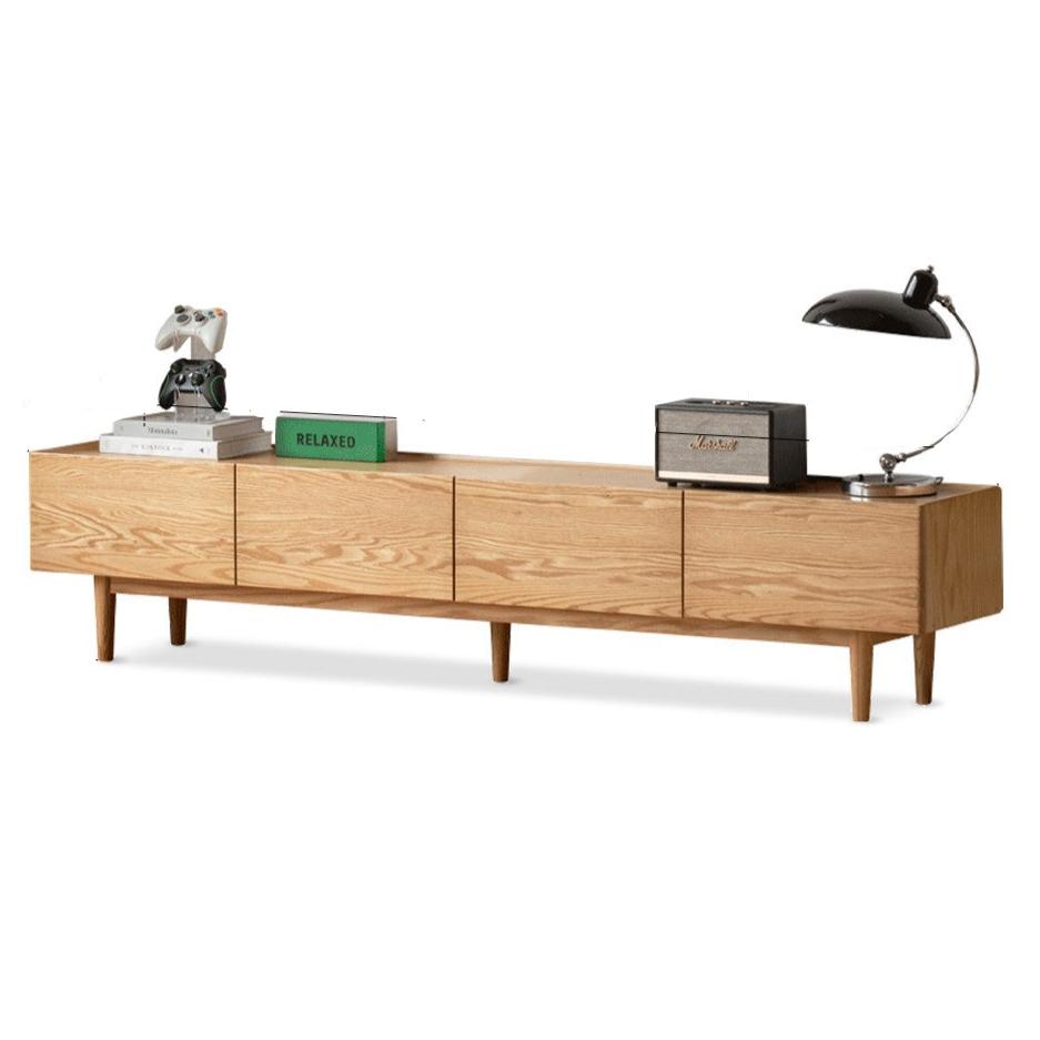 Oak Solid Wood Modern Locker Integrated TV Cabinet.