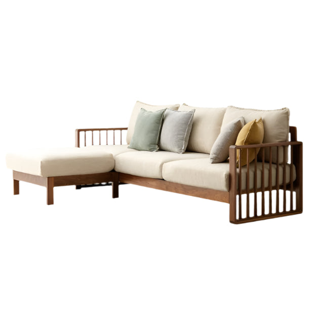 Ash Solid Wood Corner Modern Simple Sofa.
