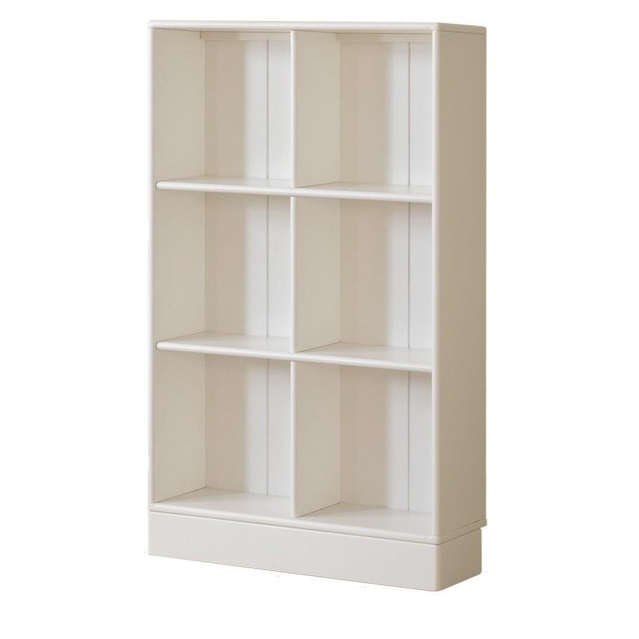 Rubber Solid Wood Cream Style Children's Free Сombination Bookshelf.