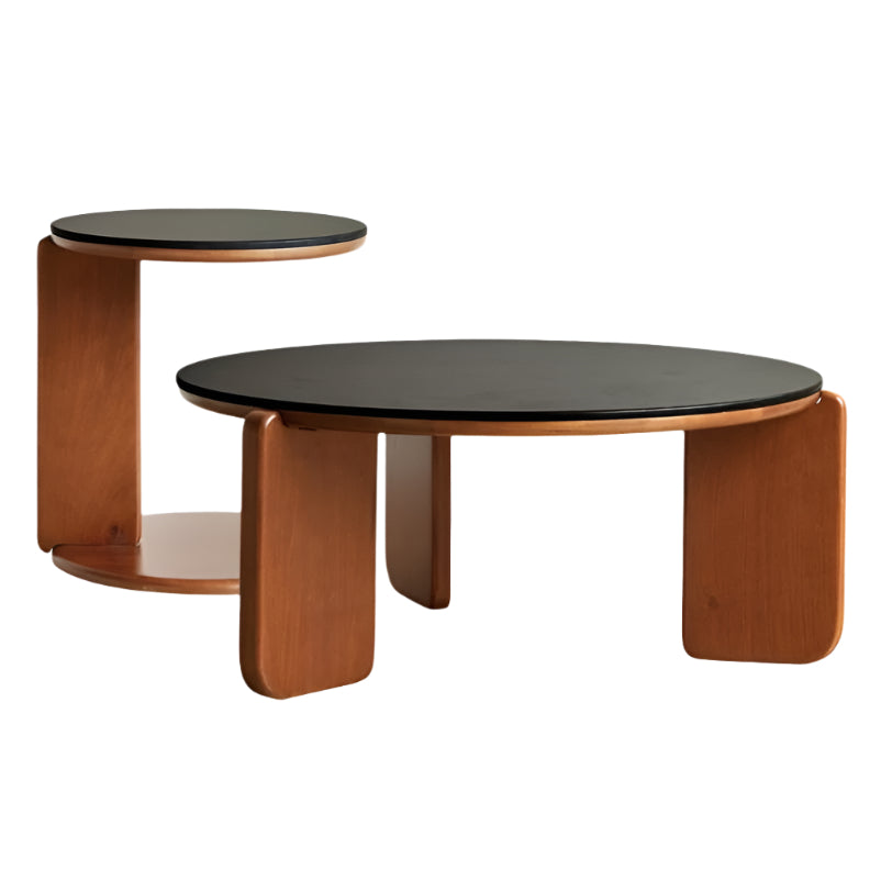 Poplar Solid Wood Rock Board Coffee TTable