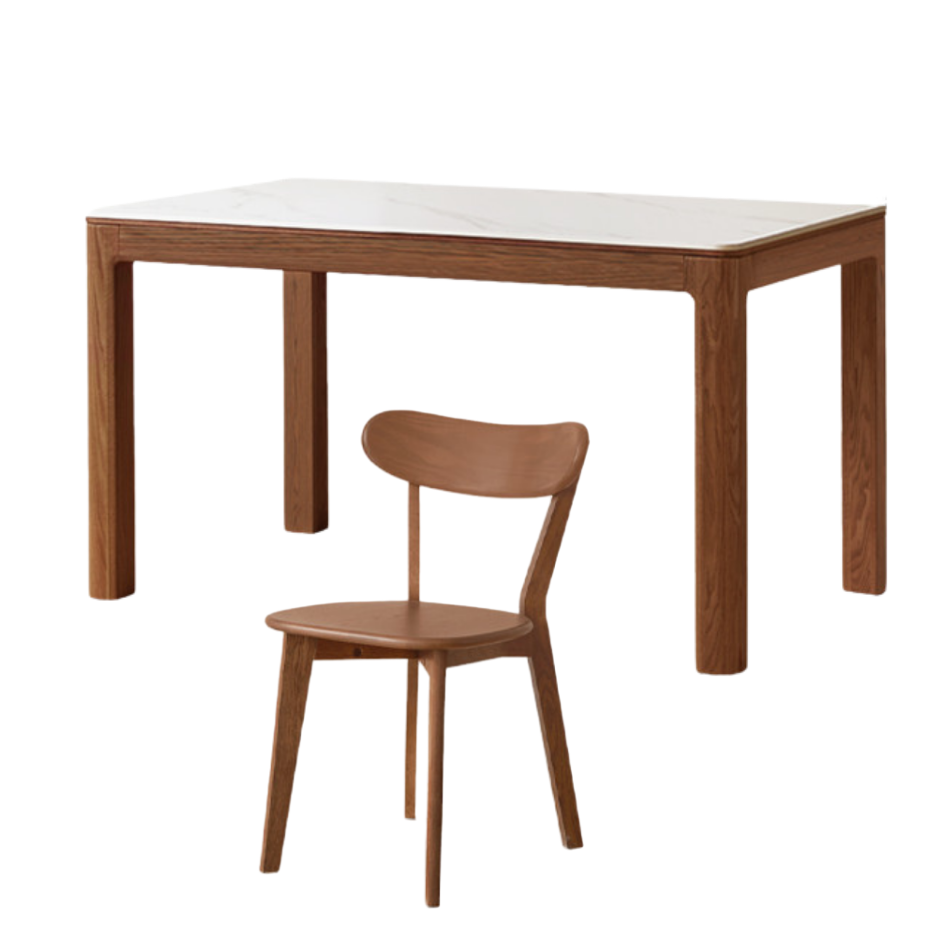 Ash, Oak Solid Wood Modern Rock Dining Table