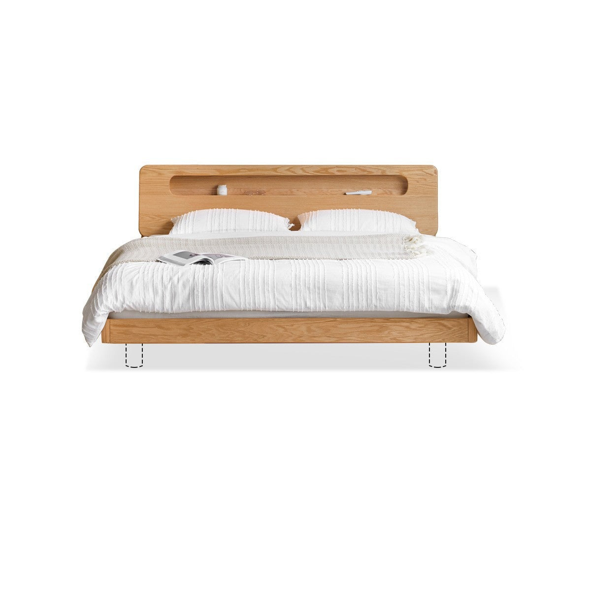 Oak Solid Wood Suspension Luminous Bed