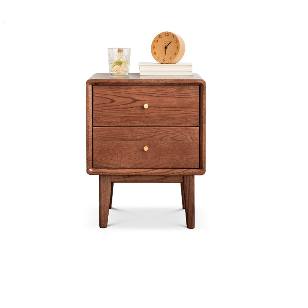 Oak Solid Wood Nordic Nightstand.