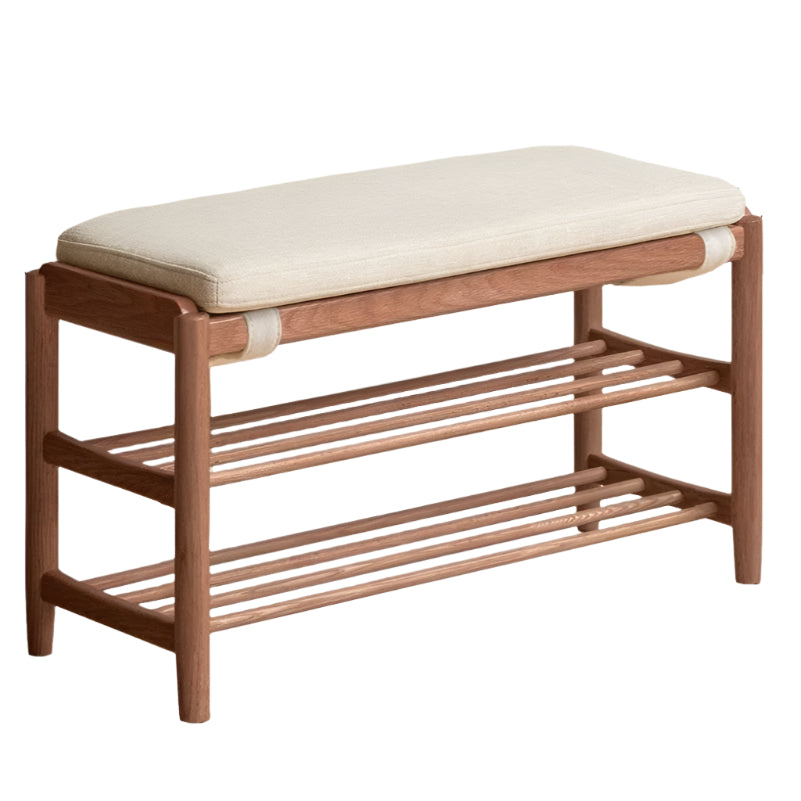 Oak Solid Wood, Solid Rubberwood Modern Shoe Changing Stool