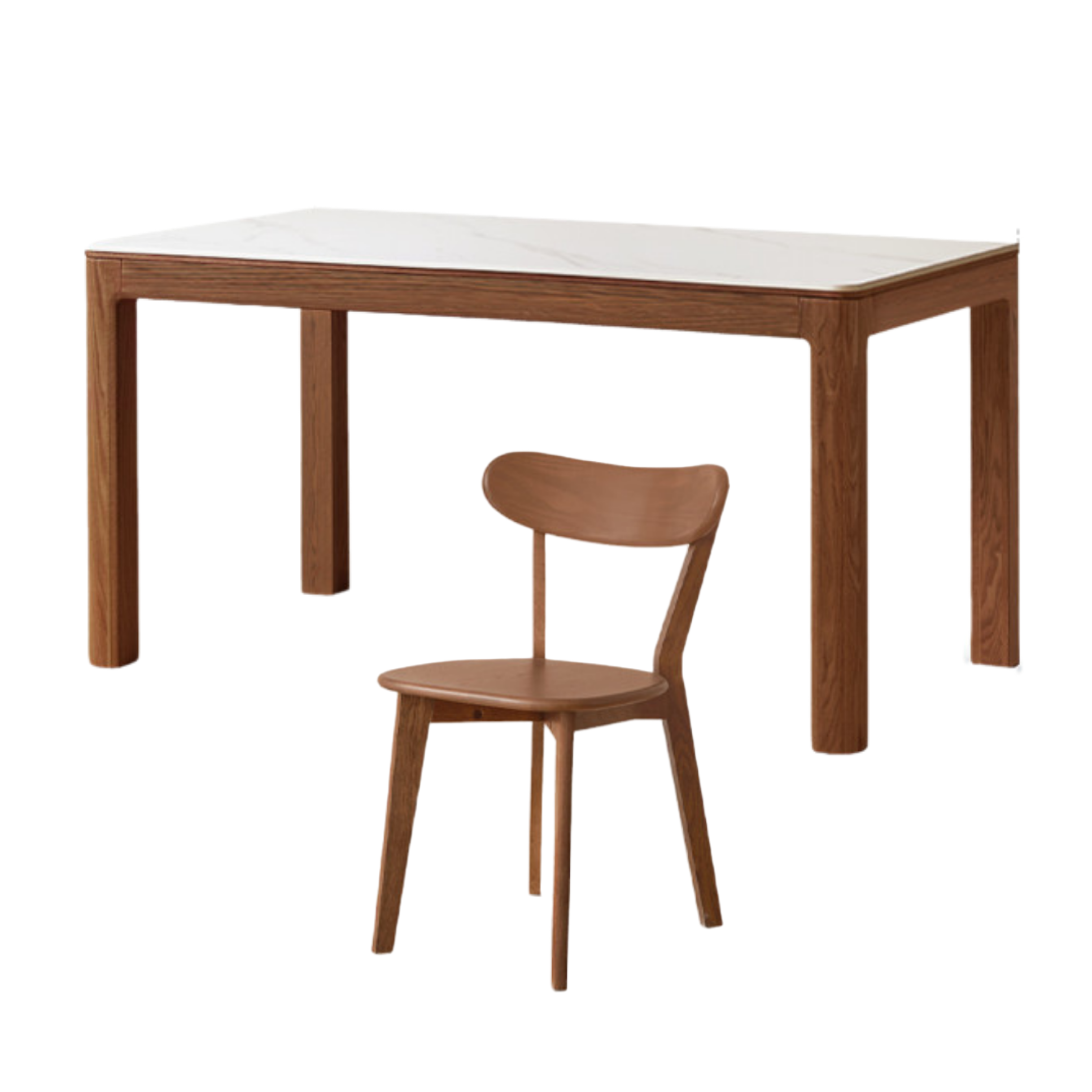 Ash, Oak Solid Wood Modern Rock Dining Table