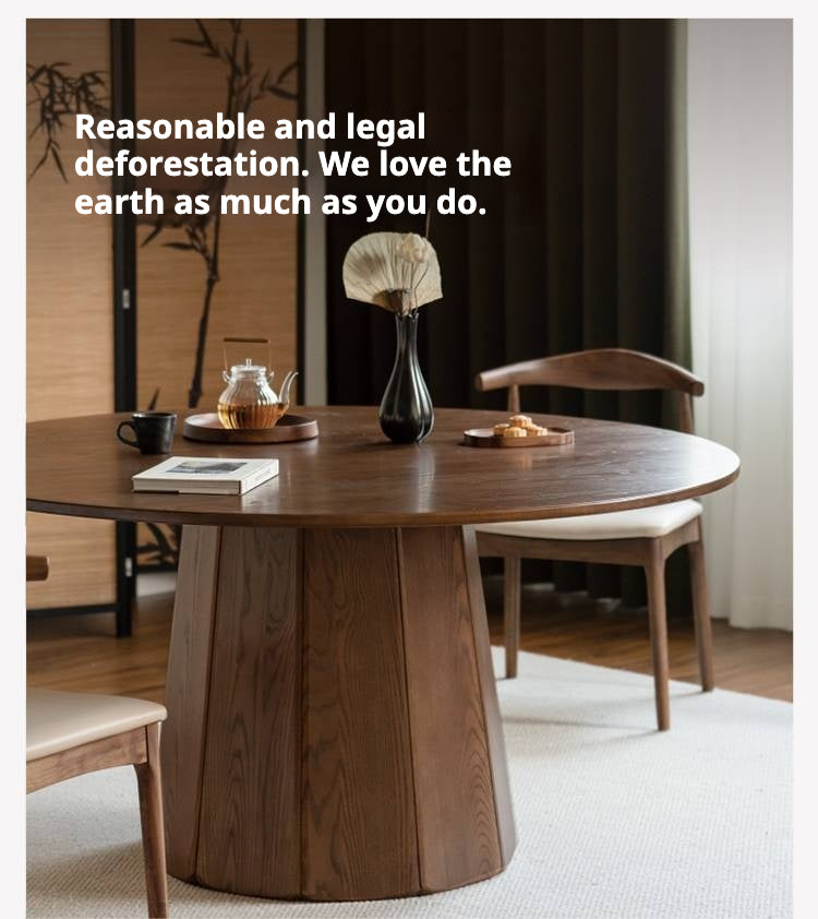 Ash, Black Walnut Solid Wood Modern Large Dining Table