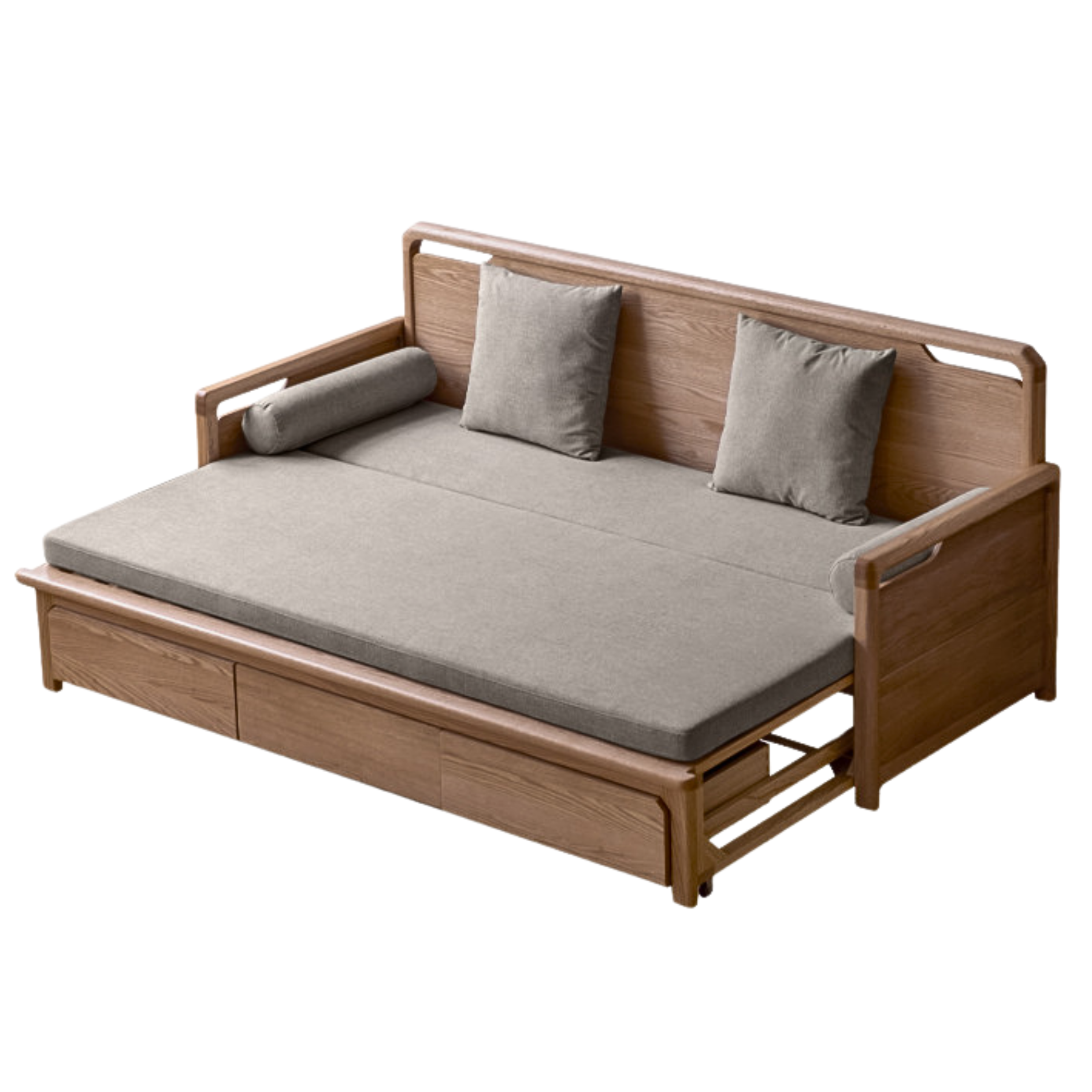 Oak Foldable Sofa Bed New Multifunctional Storage.