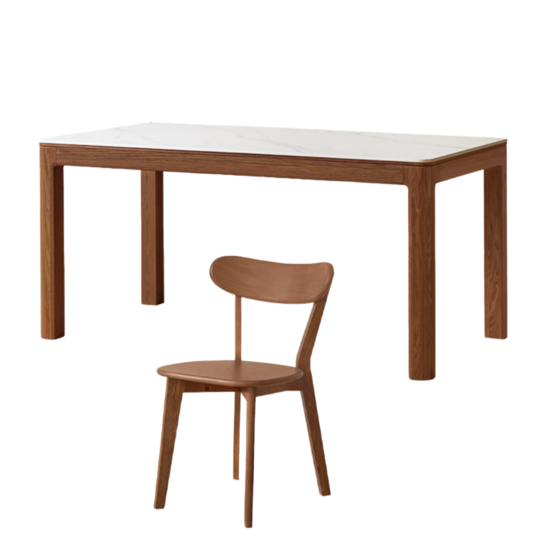 Ash, Oak Solid Wood Modern Rock Dining Table