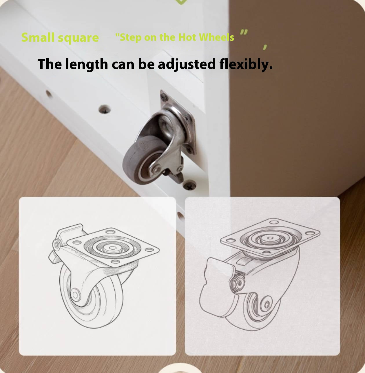 Poplar Solid Wood Cream Style Coffee Table Combination